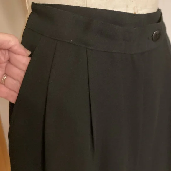 Jones Wear Black Pantsuit with Gold Buttons Mud Century Inspired 80s Powersuit - Picture 12 of 13